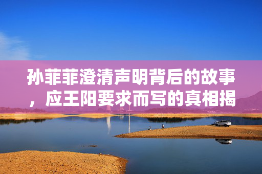 孙菲菲澄清声明背后的故事，应王阳要求而写的真相揭示