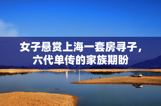 女子悬赏上海一套房寻子，六代单传的家族期盼